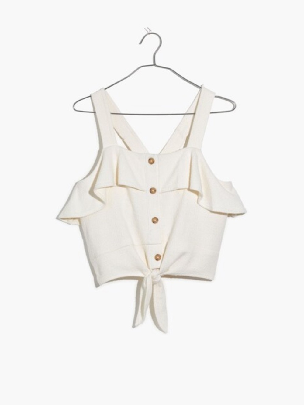 Madewell Texture & Thread Ruffle Tie-Front Tank - Picture 5 of 9